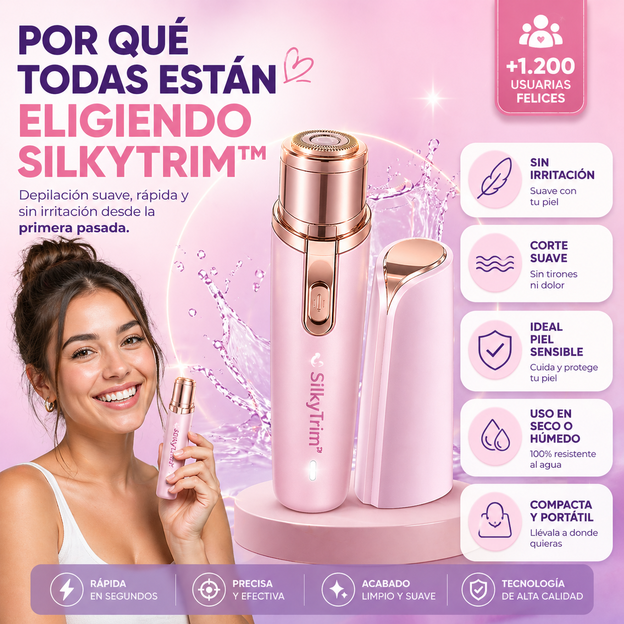 SilkyTrim™ Rasuradora femenina 2 en 1