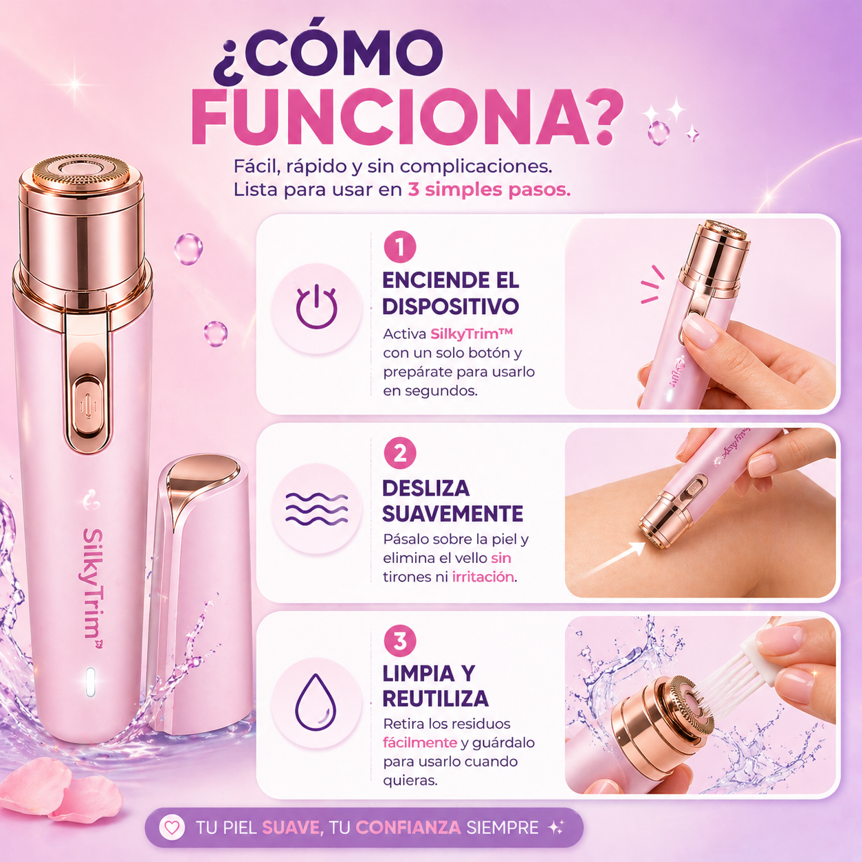 SilkyTrim™ Rasuradora femenina 2 en 1