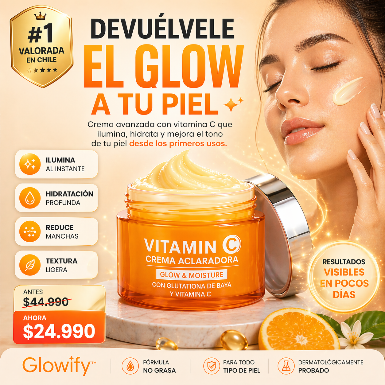 Glowify™ ✨ Crema Facial Vitamina C