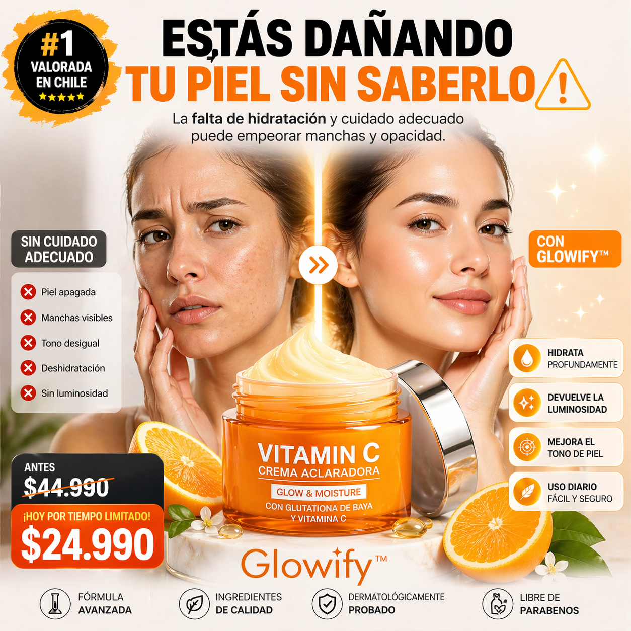 Glowify™ ✨ Crema Facial Vitamina C