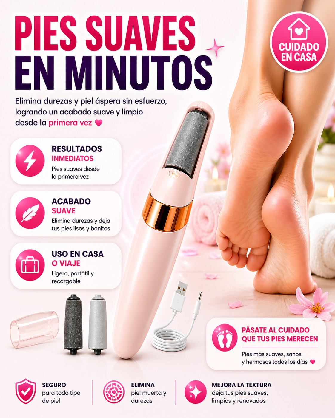 SilkFeet™ Lima Electrónica para Pies